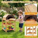 Three-Piece Outdoor Mud Kitchen Grill and Pizza Oven Set – Natural