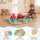 Kids activity train table used for play and study
