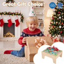 Wooden train table storage drawer and play accessories