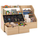 Toy Storage Organizer, Kids Bookshelf with Flip-up Blackboard, Open Shelves product image 1