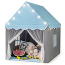 Kids Playhouse Tent with Washable Mat and Star Lights – Blue