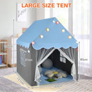 Kids Playhouse Tent with Washable Mat and Star Lights – Blue