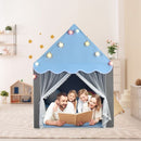 Kids Playhouse Tent with Washable Mat and Star Lights – Blue