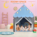 Kids Playhouse Tent with Washable Mat and Star Lights – Blue
