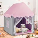 Kids Playhouse Tent with Washable Mat and Star Lights – Pink