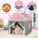 Kids Playhouse Tent with Washable Mat and Star Lights – Pink