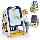 3-in-1 Kids Art Easel and Book Rack – Blue