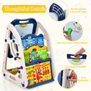 3-in-1 Kids Art Easel and Book Rack – Blue