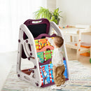 3-in-1 Kids Art Easel and Book Rack – Red