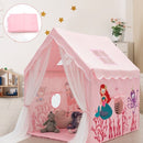 Large Kids Play Tent with Padded Mat and Mesh Curtains – Pink