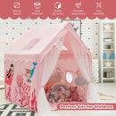 Large Kids Play Tent with Padded Mat and Mesh Curtains – Pink