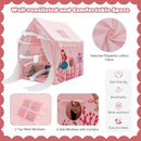 Large Kids Play Tent with Padded Mat and Mesh Curtains – Pink