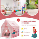Large Kids Play Tent with Padded Mat and Mesh Curtains – Pink