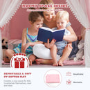 Large Kids Play Tent with Padded Mat and Mesh Curtains – Pink