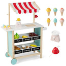 Wooden Ice Cream Cart and Market Stand – Green