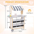 Wooden Ice Cream Cart and Market Stand – White