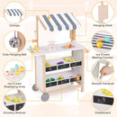 Wooden Ice Cream Cart and Market Stand – White