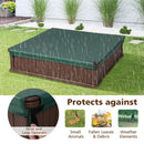 Kids Sandpit with Cover and Four Corner Seats – Brown