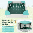 Kids Sandpit with Cover and Four Corner Seats – White