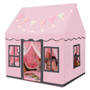 Kids Playhouse Tent with Mat and Star Lights – Pink