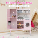 Height-Adjustable Pink Play Kitchen with Chef Accessories – Pink