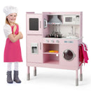 Height-Adjustable Pink Play Kitchen with Chef Accessories – Pink