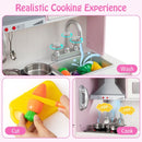 Height-Adjustable Pink Play Kitchen with Chef Accessories – Pink