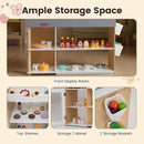 Wooden Pretend Supermarket with Shopping Cart – Natural