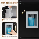 Wooden Play Kitchen with Chalkboard and Ice Maker – Black