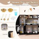 Wooden Play Kitchen with Chalkboard and Ice Maker – Black