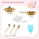 Wooden Play Kitchen with Chalkboard and Ice Maker – Light Pink