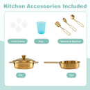 Wooden Play Kitchen with Chalkboard and Ice Maker – Green