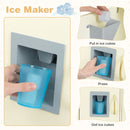 Wooden Play Kitchen with Chalkboard and Ice Maker – Cream White