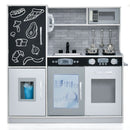 Wooden Play Kitchen with Chalkboard and Ice Maker – White