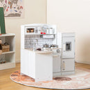 Corner Play Kitchen with Separate Refrigerator – White