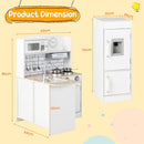 Corner Play Kitchen with Separate Refrigerator – White
