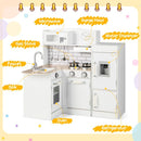 Corner Play Kitchen with Separate Refrigerator – White