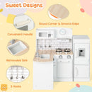 Corner Play Kitchen with Separate Refrigerator – White