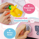 Corner Play Kitchen with Circulating Tap and Chef Accessories – Pink