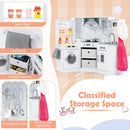Corner Play Kitchen with Circulating Tap and Chef Accessories – White