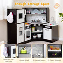 Corner Play Kitchen with Separate Sink and Chef Accessories – Coffee