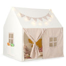Kids Play Tent with Mat Lights and Storage Pockets – Beige