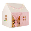 Kids Play Tent with Mat Lights and Storage Pockets – Pink