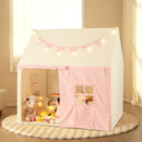 Kids Play Tent with Mat Lights and Storage Pockets – Pink