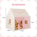 Kids Play Tent with Mat Lights and Storage Pockets – Pink