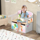 3 in 1 Kids Convertible Activity Bench, Children Table & Chair Set