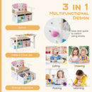 3 in 1 Kids Convertible Activity Bench, Children Table & Chair Set