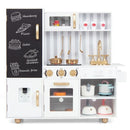 White Play Kitchen with Chalkboard, Lights and Sounds – White