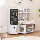 White Play Kitchen with Chalkboard, Lights and Sounds – White