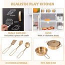 White Play Kitchen with Chalkboard, Lights and Sounds – White